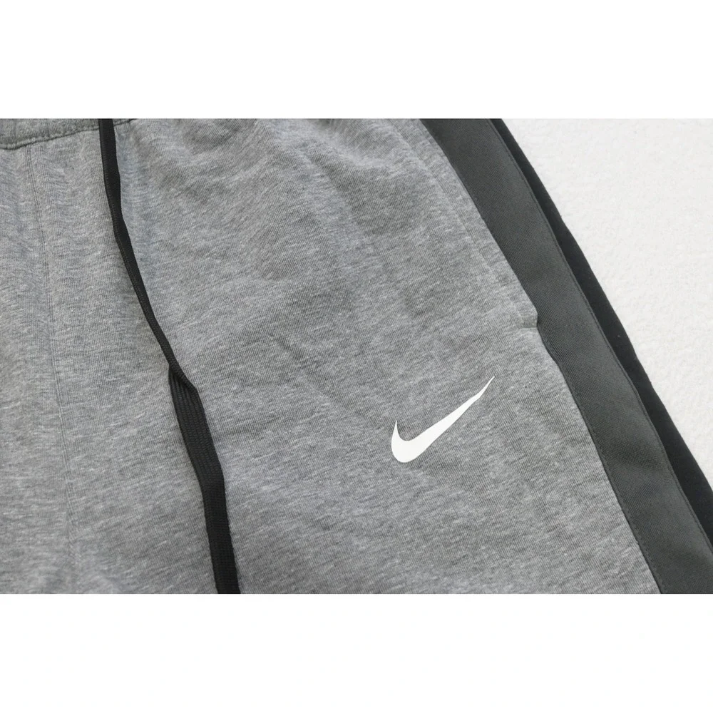 Nike Jogger Sweatpants‎ Mens Medium Therma Fit Gray Black Tapered Athletic EUC